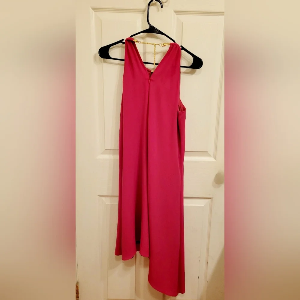 🩷 Kensie Size 8 Women's Draped Snake-Chain Keyhole Dress-ROSE - Picture 10 of 11